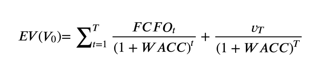 formula valore società